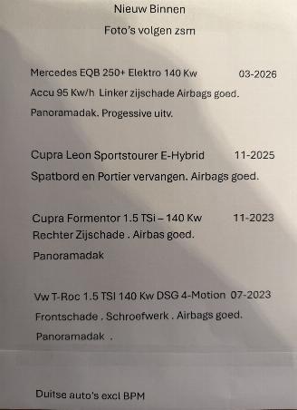 Avarii autoturisme Mercedes EQB 250 + Elektro  140 Kw Progessive 2026/3