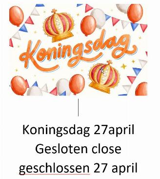 škoda osobní automobily Bentley  Koningsdag 27april Gesloten close geschlossen 27 april 2026/4