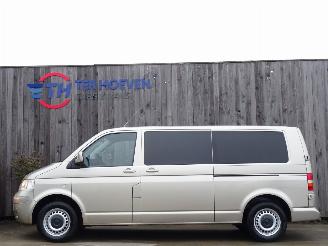 Schadeauto Volkswagen Transporter T5 2.5 TDi Lang Dubbele Cabine Klima Navi Schuifdak 128KW Euro 4 2008/6