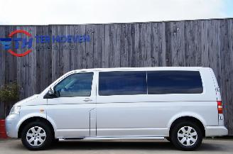 Schadeauto Volkswagen Transporter T5 2.5 TDi Lang Dubbele Cabine Airco Cruise Trekhaak 96KW Euro 4 2007/8