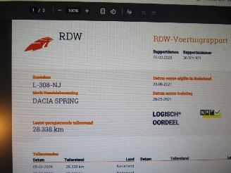 Dacia Spring 27kwh Automaat 28.000km Nap Airco Camera Leer Navigatie business 2021 picture 5